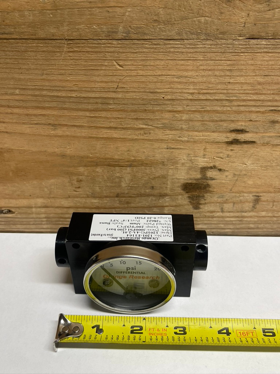 Pressure Indicator 1201PG-4A-2-OL-20 Orange Research Pressure Indicator 1201PG-4A-2-OL-20 Orange Research