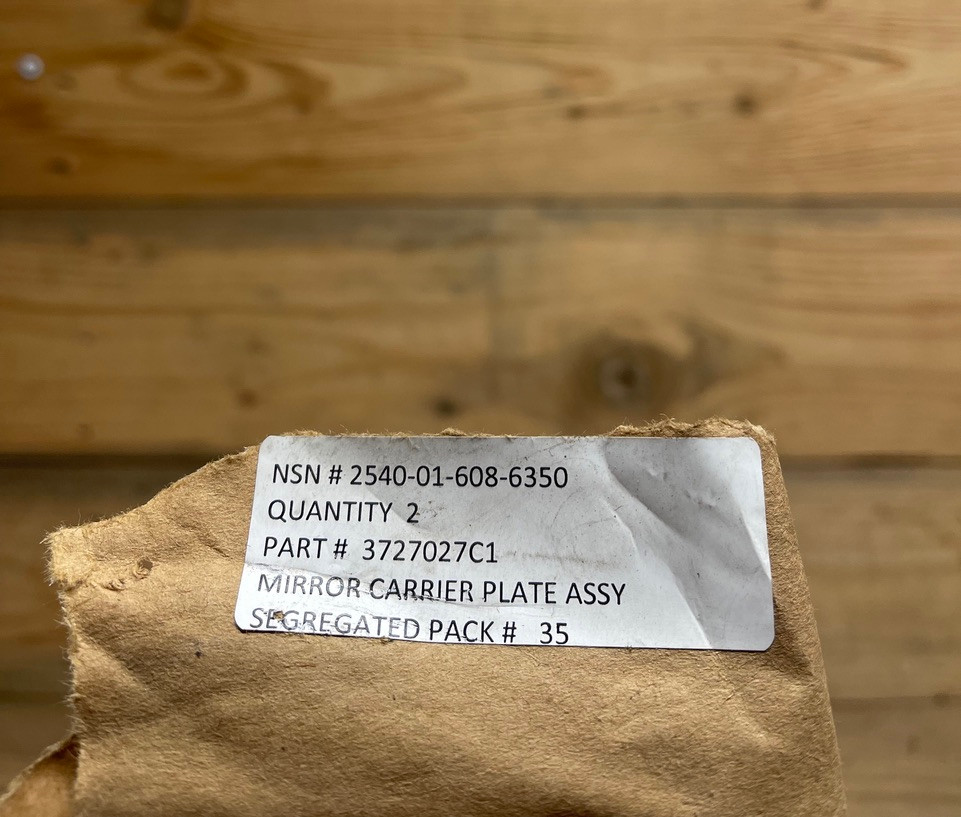 NAVISTAR Mirror Carrier Plate Assembly 3727027C1 MRAP Tan