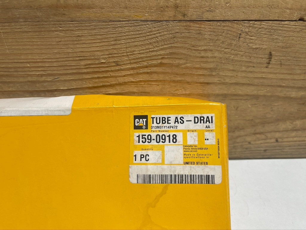 Caterpillar 159-0918 Turbocharger Oil Drain Tube Metallic Assembly CAT OEM NOS