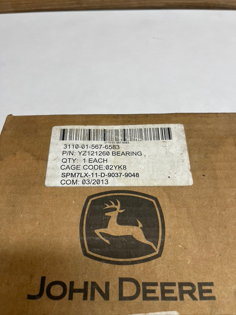 John Deere YZ121260 Tapered Roller Bearing NSN 3110-01-567-6583 OEM NEW NOS