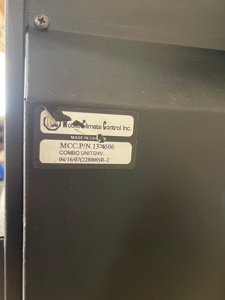 Mobile Climate Control 13-4506 24V A/C Combo Unit Universal HVAC Control Panel