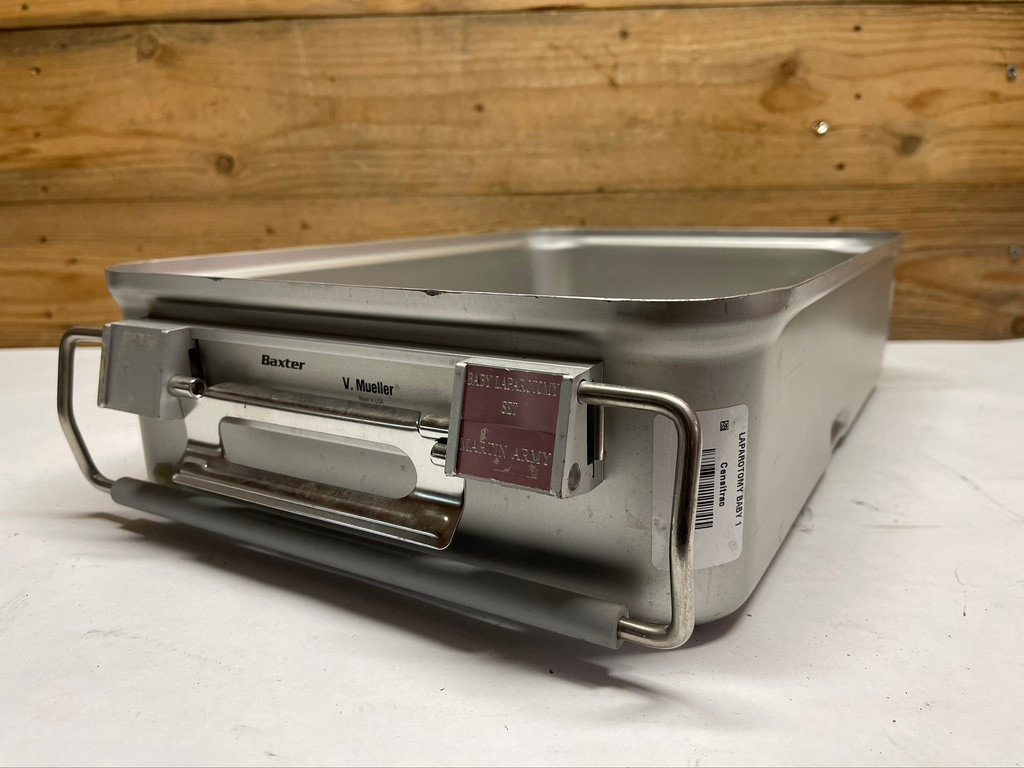 Genesis Baxter V. Mueller Baby Laparotomy Sterilization Case 18"x 12"x 4.5" Medical Tray
