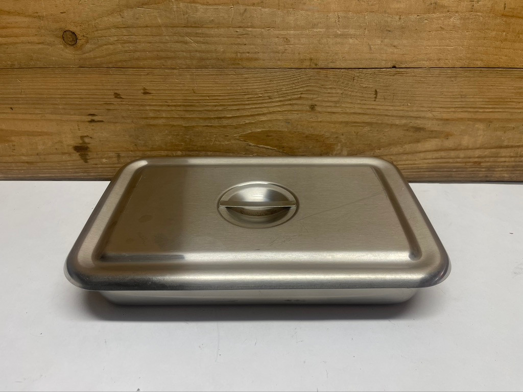 Vollrath Stainless Steel Sterilization Tray 12" x 7.5" x 2" Medical Instrument Tray
