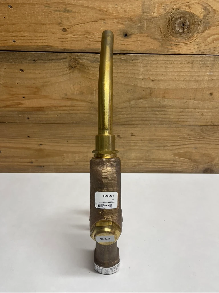 Morrison Bros Dubuque 300 Brass Manual Fuel Hose Nozzle Gas Pump Vintage