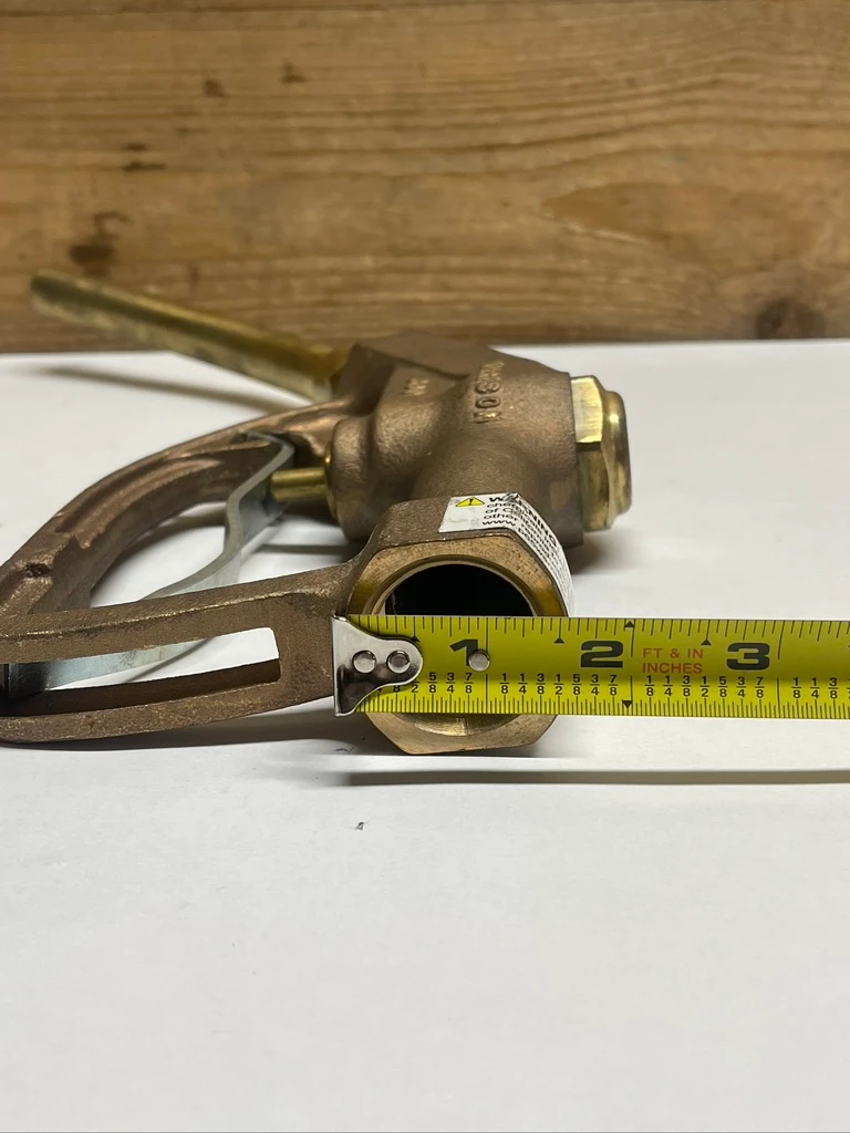 Morrison Bros Dubuque 300 Brass Manual Fuel Hose Nozzle Gas Pump Vintage