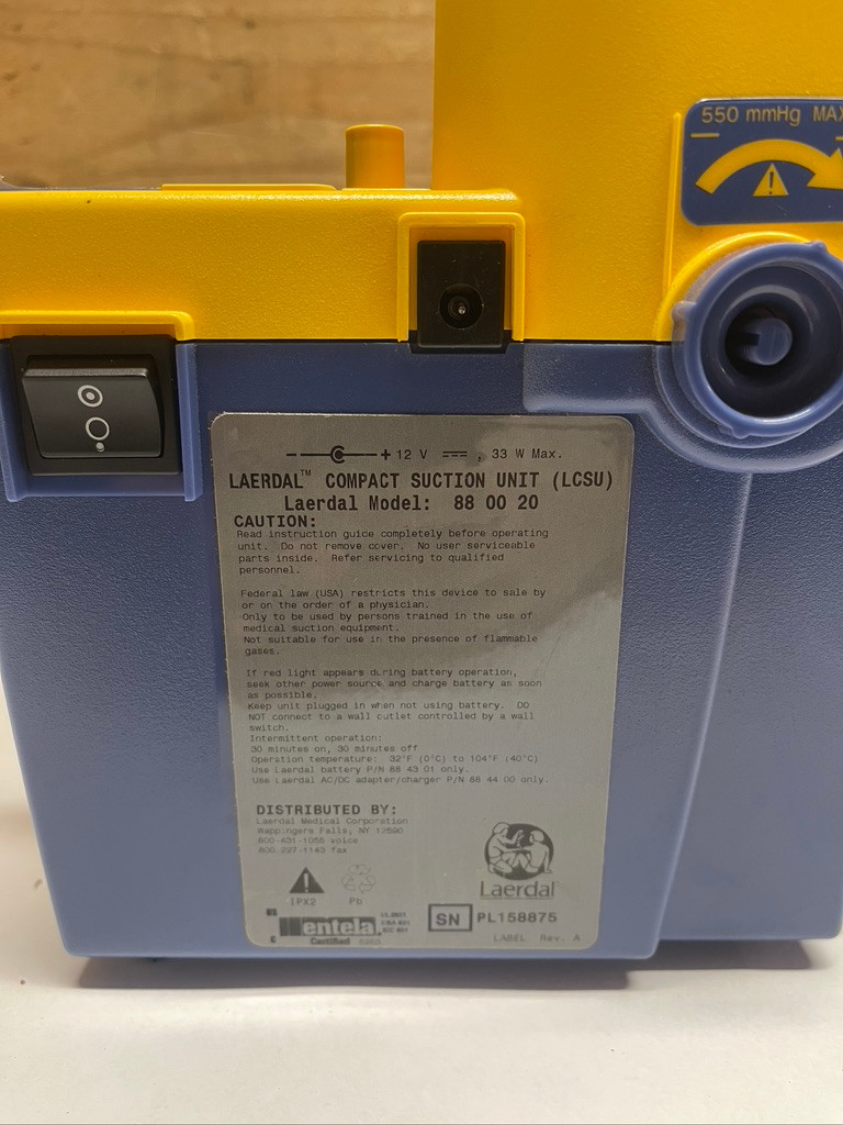 Laerdal 880020 Compact Portable Medical Suction Unit LCSU