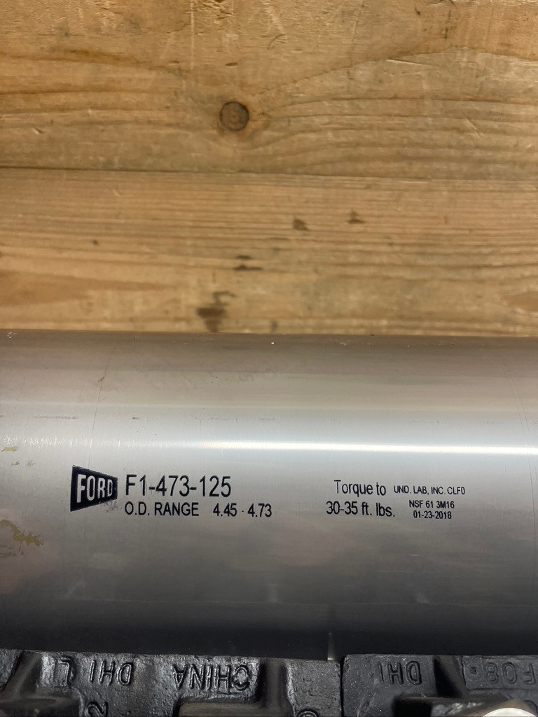 Ford Meter Box F1-473-125 3-4" Stainless Pipe Repair Clamp 12.5"