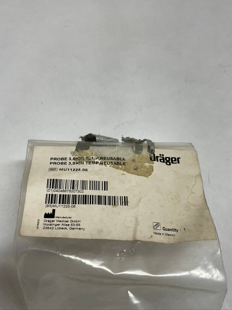 Drager MU11225-06 Premi-Probe 3 Reusable Infant Skin Temperature Probe