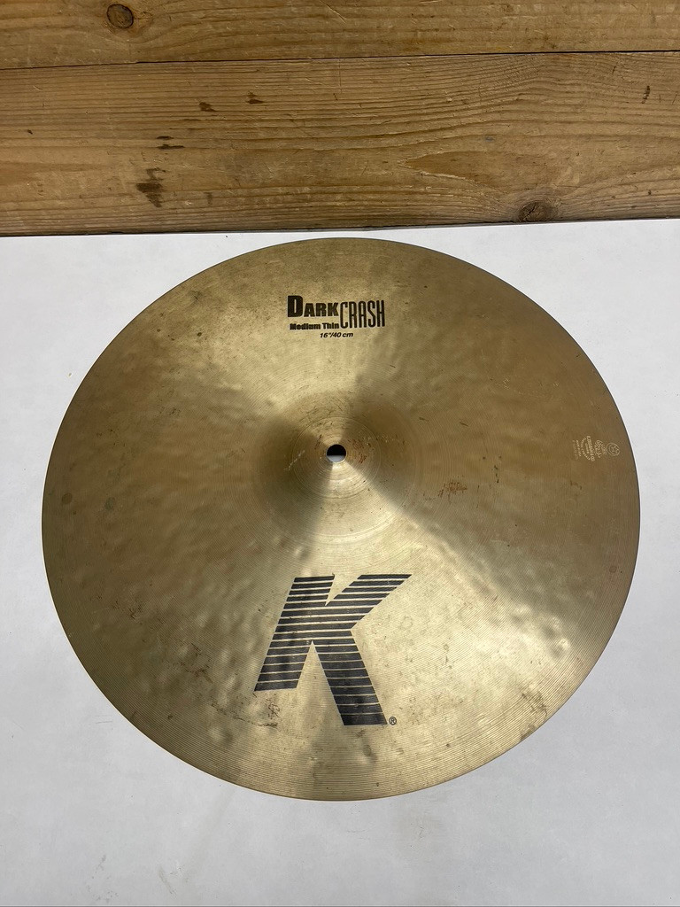 Zildjian K0913 16" K Dark Medium Thin Crash Cymbal Traditional Finish