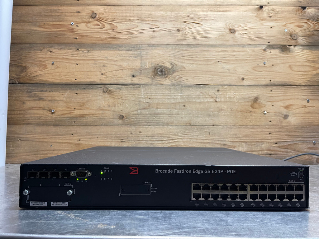 Foundry FGS624P FastIron GS 24-Port Gigabit Ethernet Network Switch Brocade