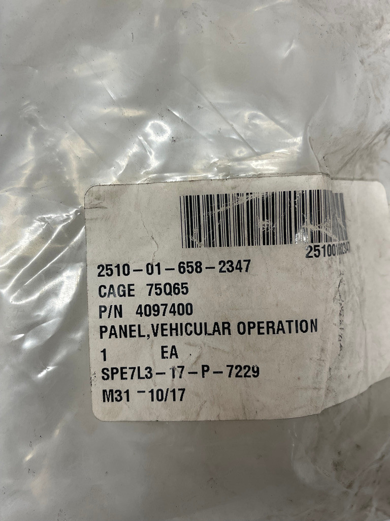 Oshkosh 4097400 Vehicular Operation Control Panel NSN 2510-01-658-2347