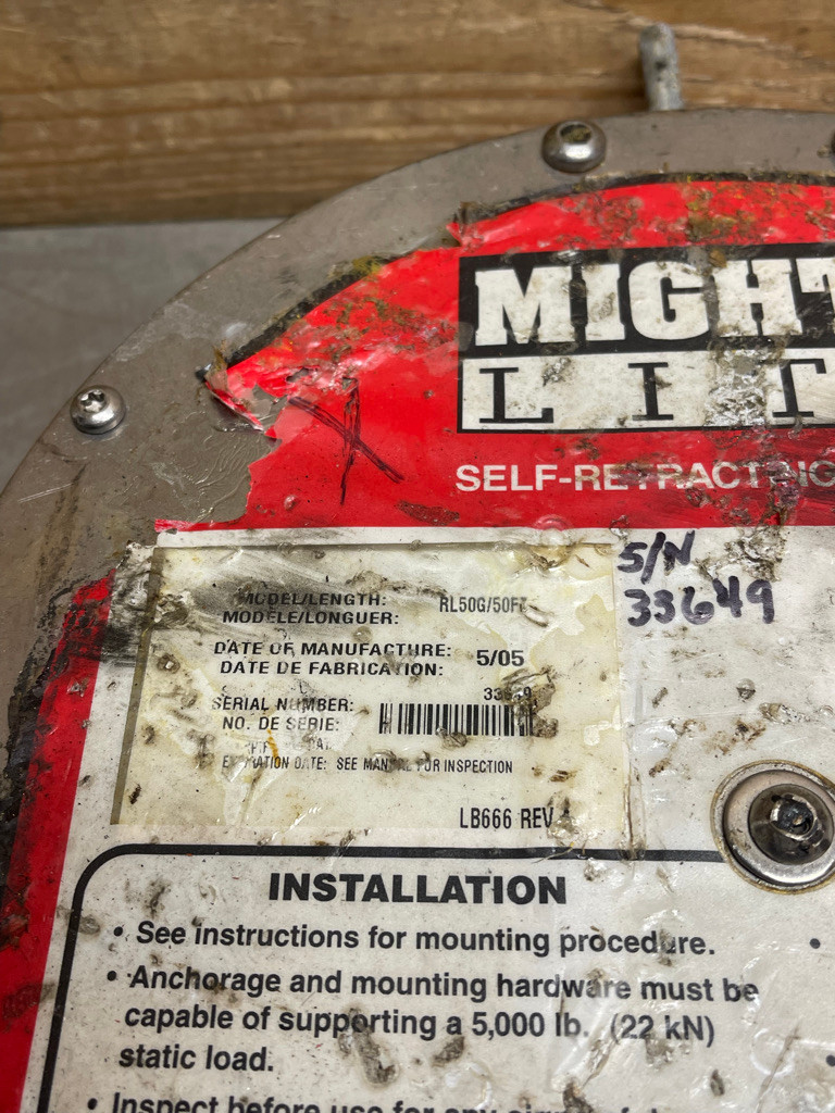 Miller Mighty Lite Self Retracting Lifeline RL50G/ 50FT