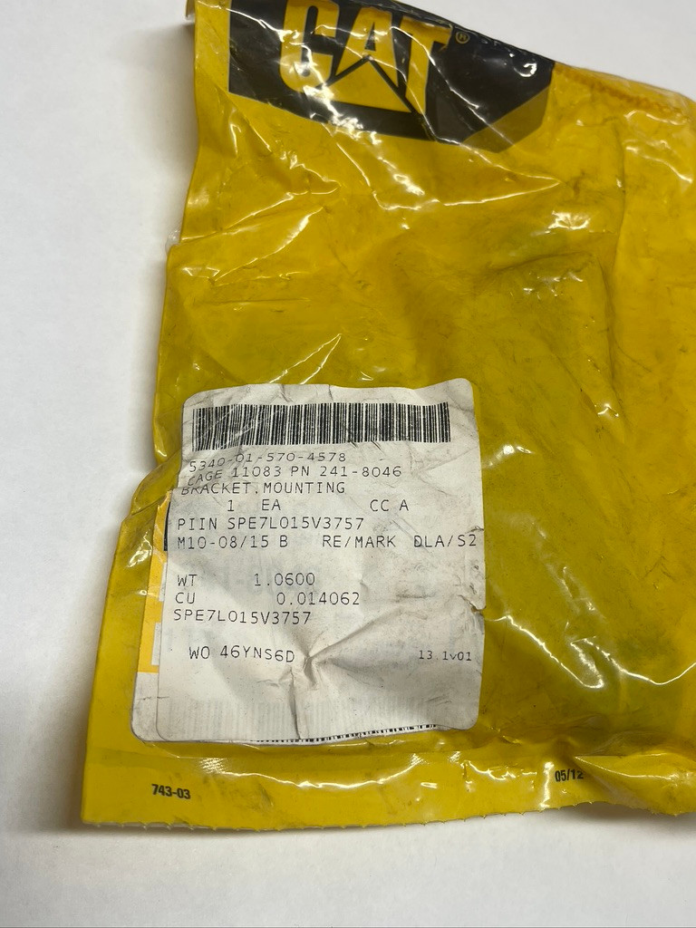 Caterpillar 241-8046 Air Compressor Mount Bracket OEM CAT Support Bracket