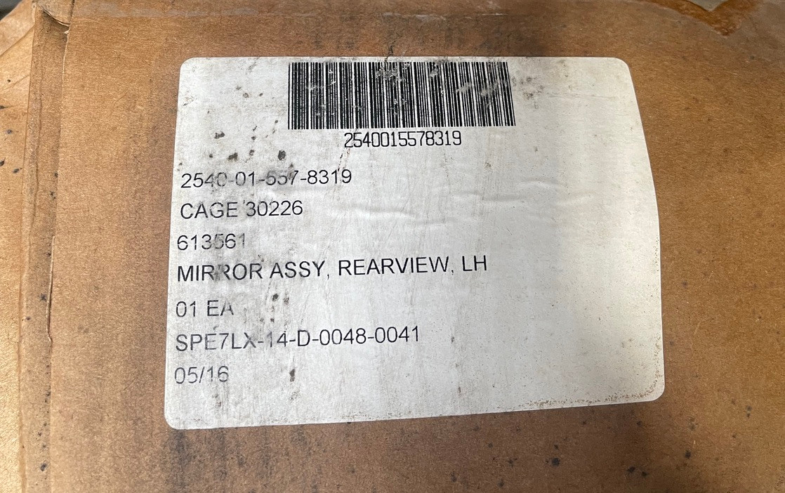Luverne Truck 613561 Rearview Mirror Assembly Oshkosh Military OEM