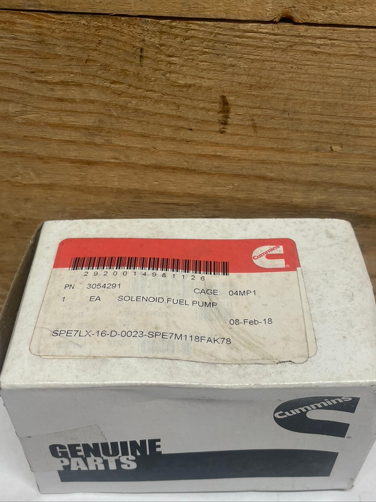 Cummins 3054291 Fuel Pump Shutoff Solenoid OEM NH NT855 N14 K19 K38 K50