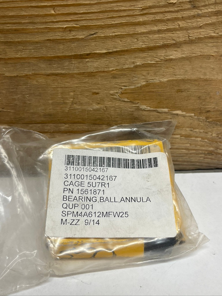 CAT 156-1871 Annular Ball Bearing 15mm ID Double Sealed Caterpillar OEM