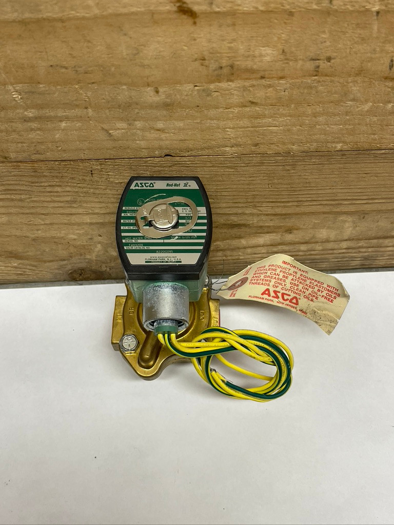 ASCO Red-Hat II 8220G095 Solenoid Valve Brass 3/4" NPT