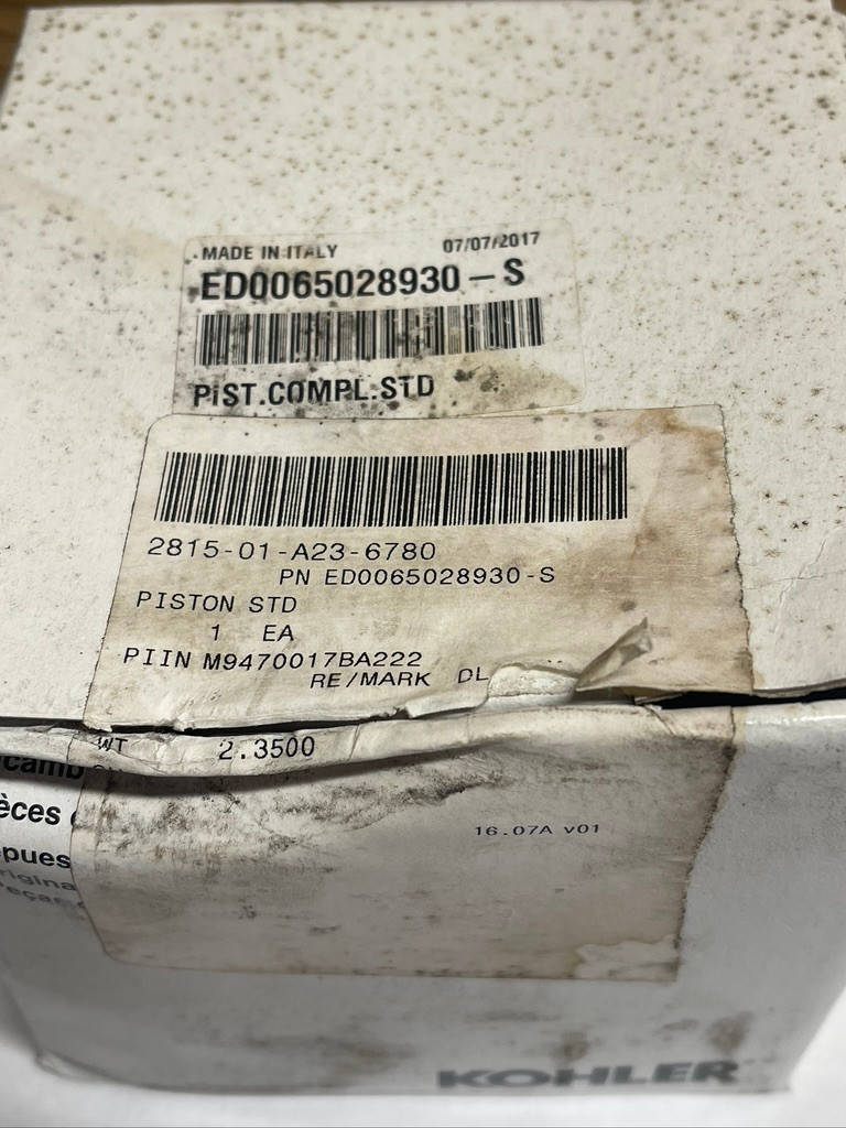 Kohler ED0065028930-S Engine Piston Genuine OEM Diesel Engine Component