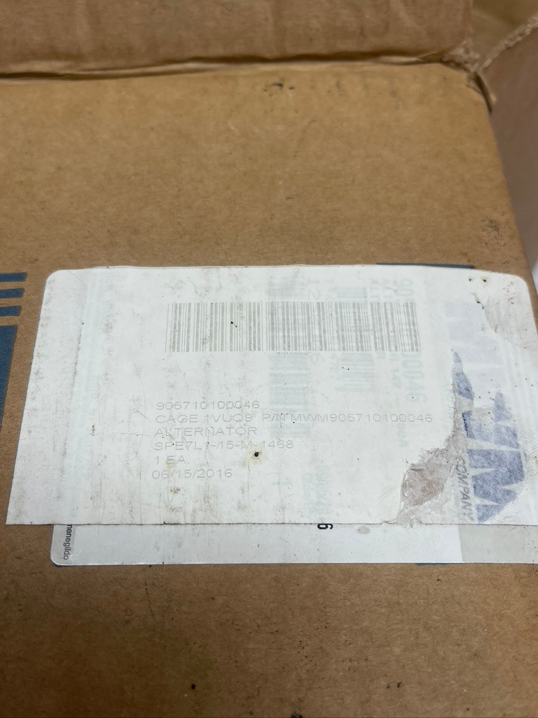 MWM SG10B017 Alternator 12V 100A New Surplus Diesel Engine Application