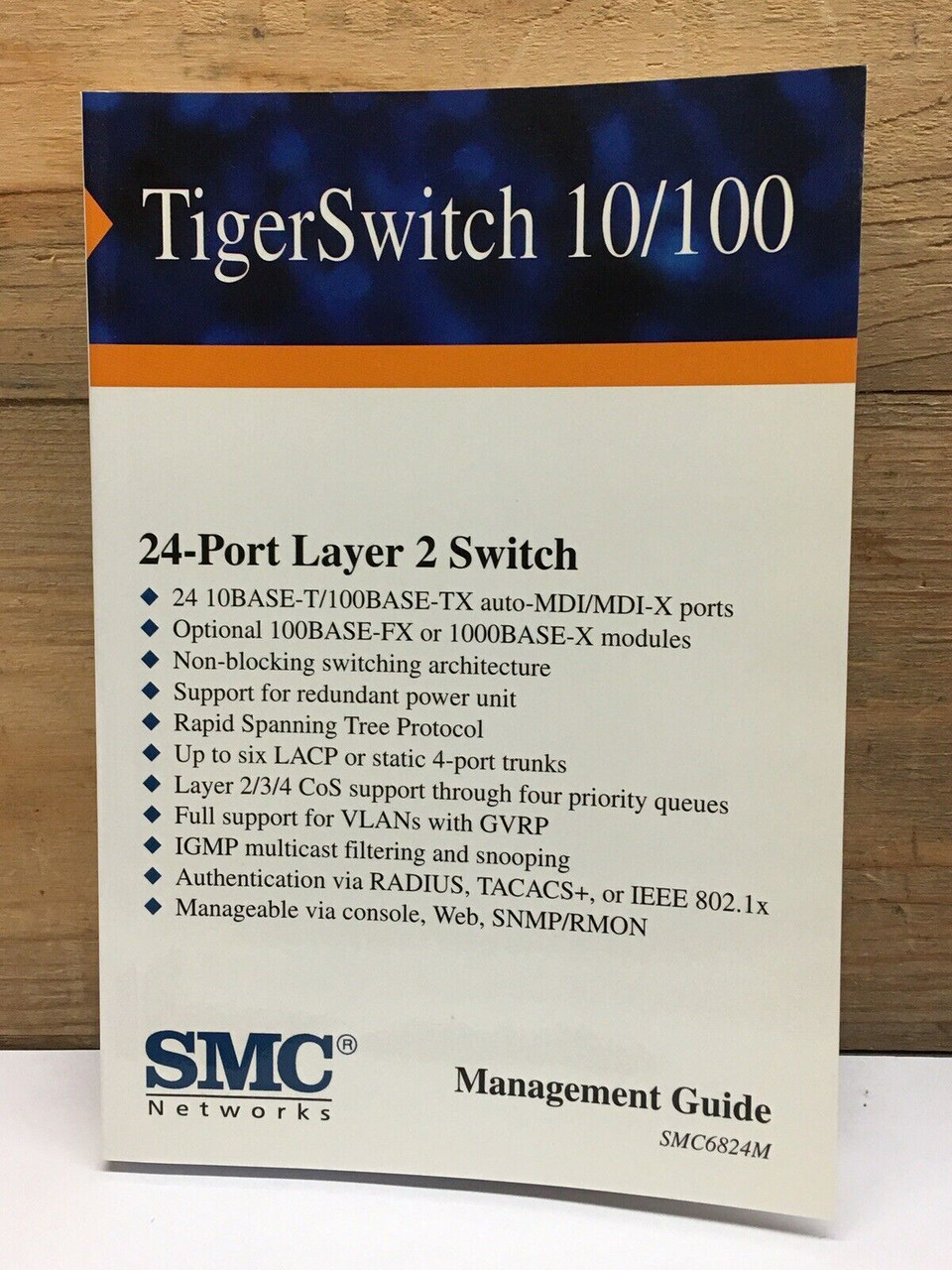 SMC 6824M TigerStack III 24-Port 10/100 Managed Ethernet Network Switch
