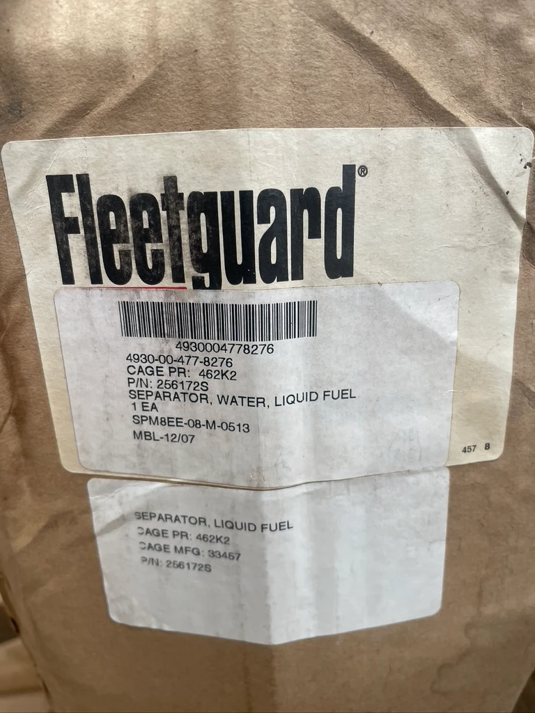 Fleetguard 256172S Fuel Water Separator Housing Assembly Military 5-Ton