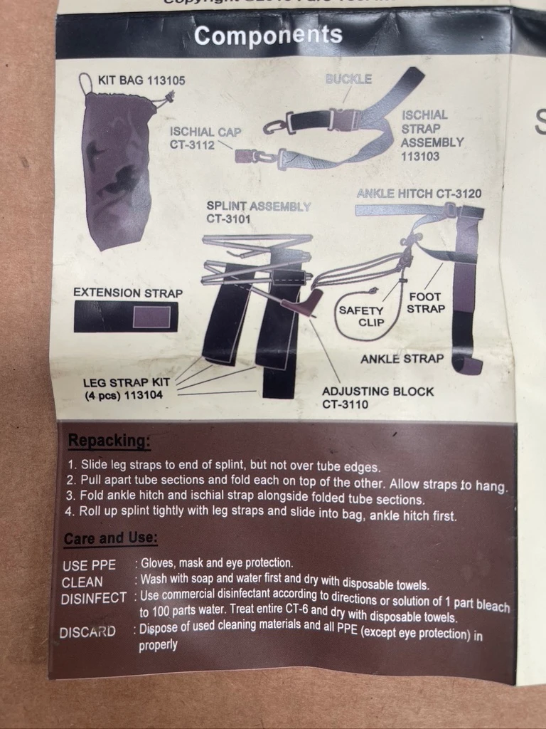 FareTec CT-6 Tactical Leg Traction Splint