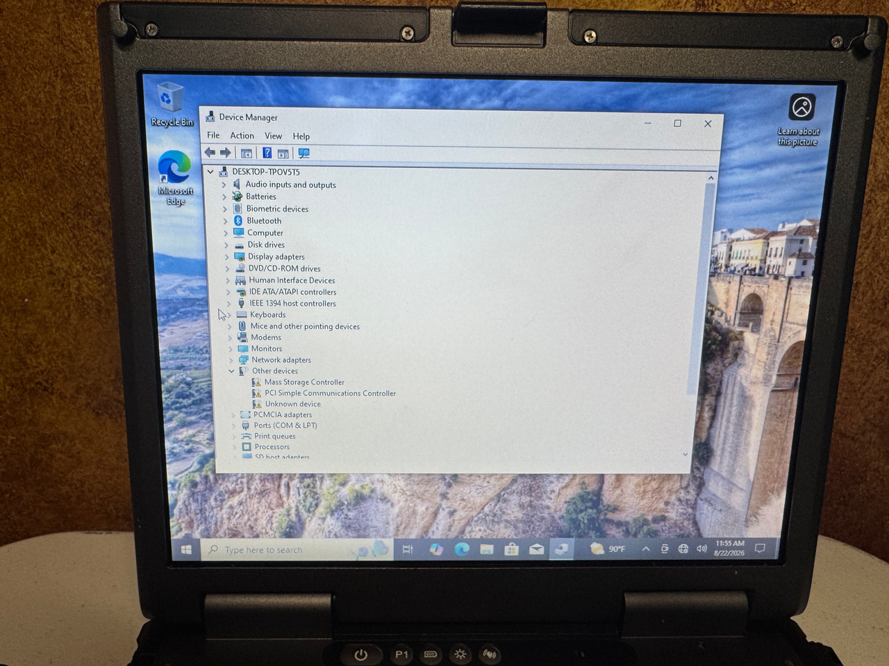 Getac B300 Rugged Touchscreen Laptop 4GB RAM 240GB SSD Windows 10 Charger