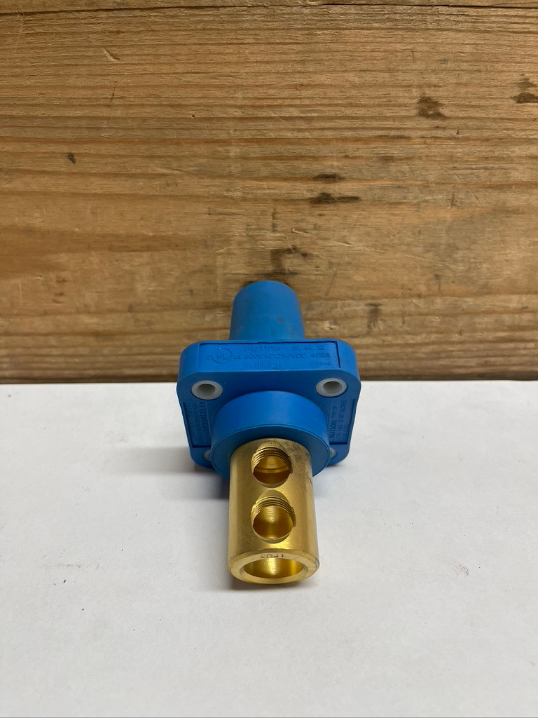 Hubbell HBLFRBL 400A 600V Female Single Pole Panel Mount Receptacle Blue