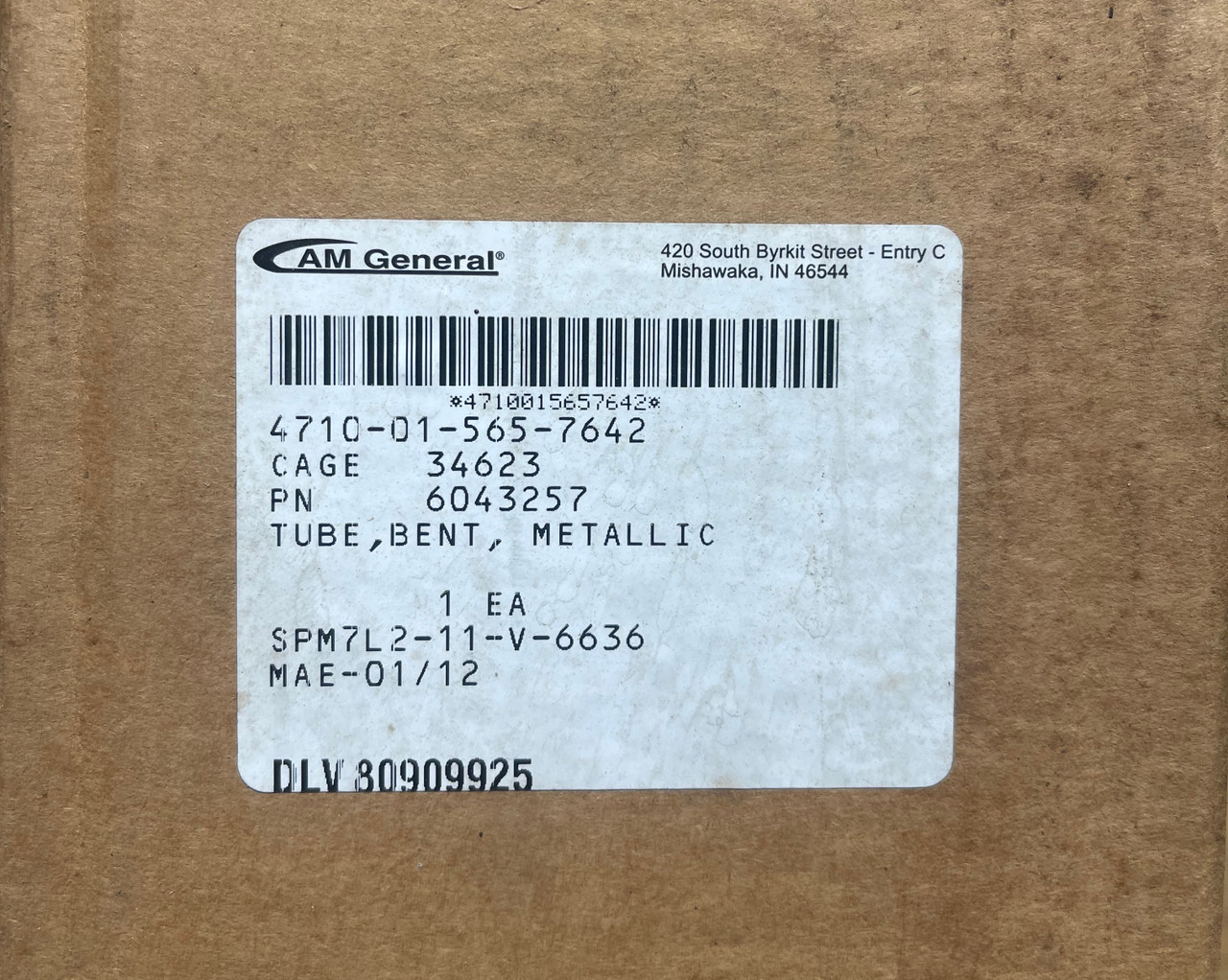 AM General 6043257 HMMWV Transfer Case Cooling Supply Tube 4710-01-565-7642