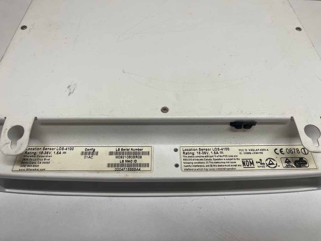 WhereNet LOS-4100 RFID RTLS Location Sensor Wired Ethernet 18-36VDC