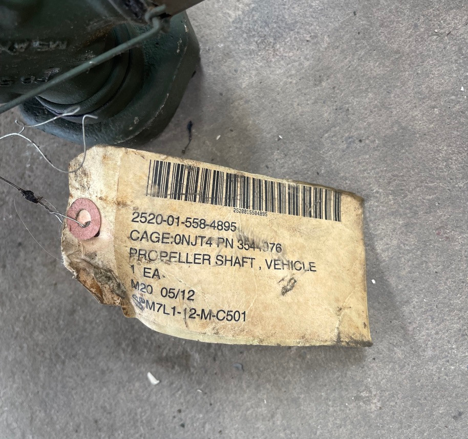 Dana Spicer 3544976 Propeller Drive Shaft NSN 2520-01-558-4895 Oshkosh