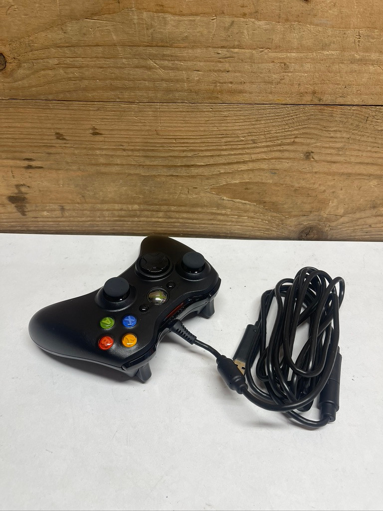 Microsoft Xbox 360 Wired USB Controller Black OEM S9F-00001 X16-75656-01