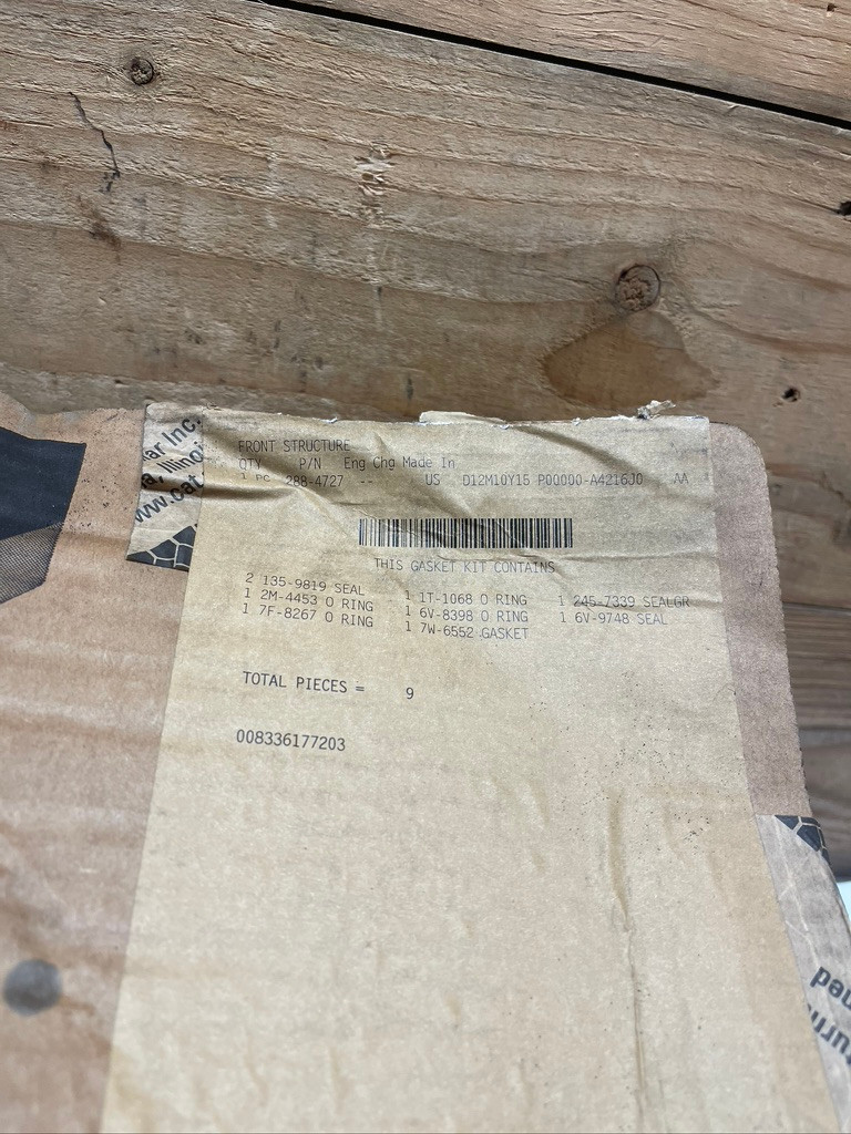 Caterpillar 288-4727 Front Structure Engine Gasket Set OEM