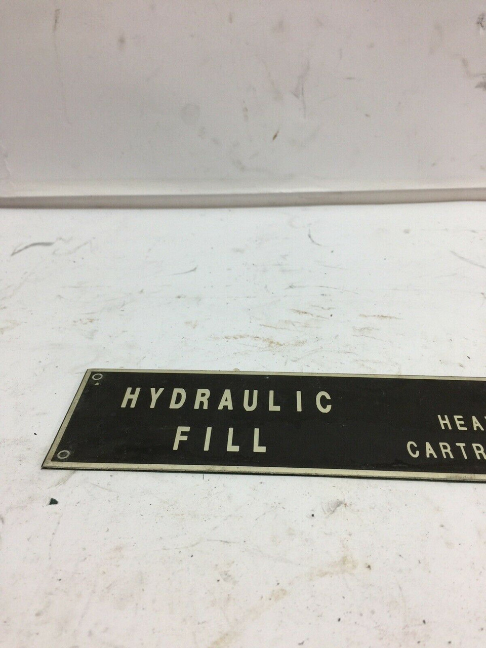 Hydraulic Fill Plate P40336 Data Tag