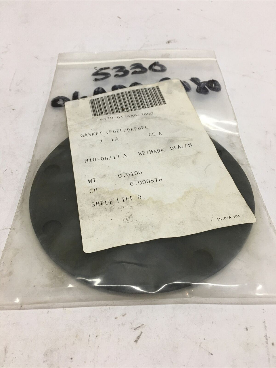 Full / Defuelling Gasket 5330-01-AA0-7080 Black Lot of 2