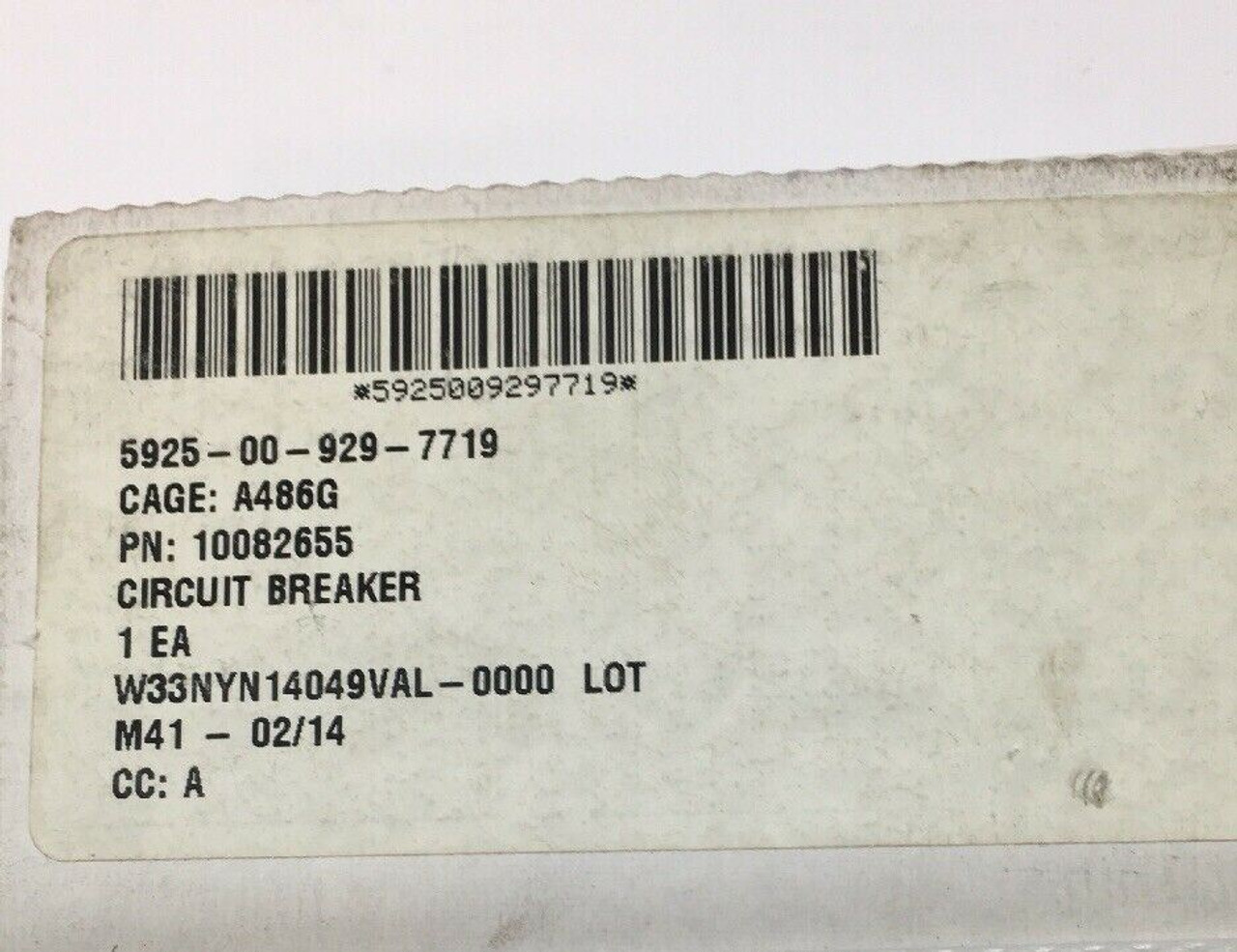 Circuit Breaker M13516/5-3 10082655 Single Pole Type