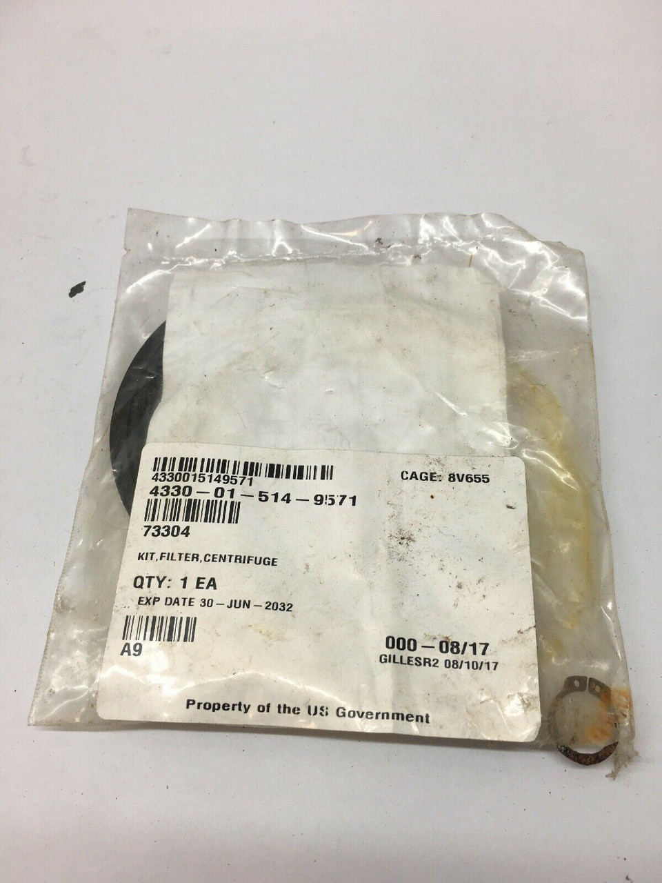 Fluid Pressure Centrifuge Filter Parts Kit 73304 T. F. Hudgins