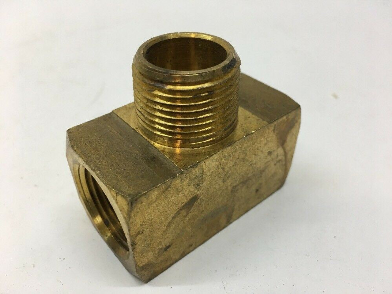 Pipe Tee 12-12-12 130425 PRA Brass Fittings Female Pipe 1",  Male Pipe 1”