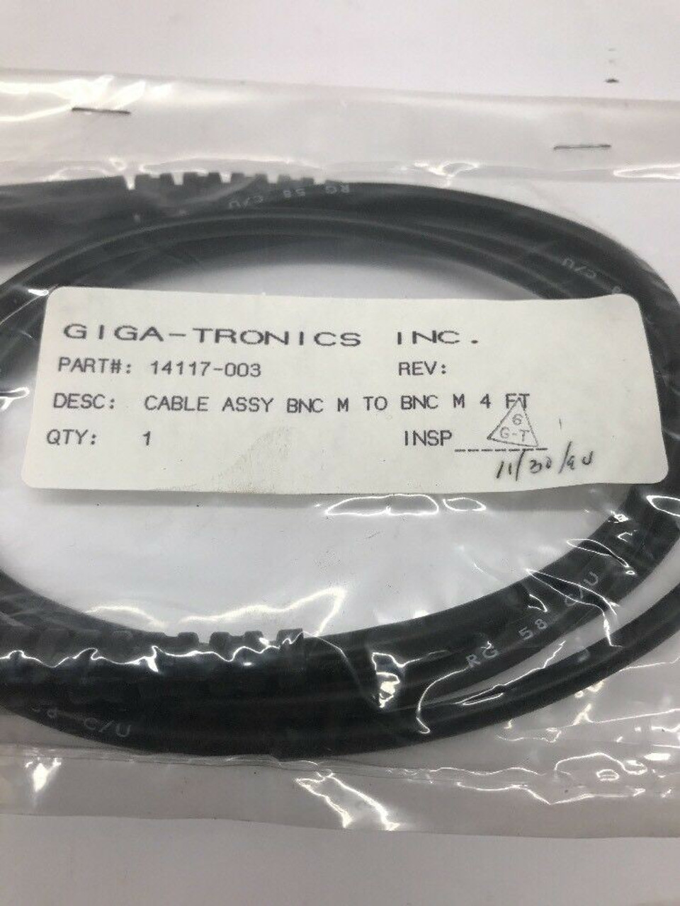 4 ft. Cable Assembly BNC M to BNC M 14117-003 Giga-Tronics