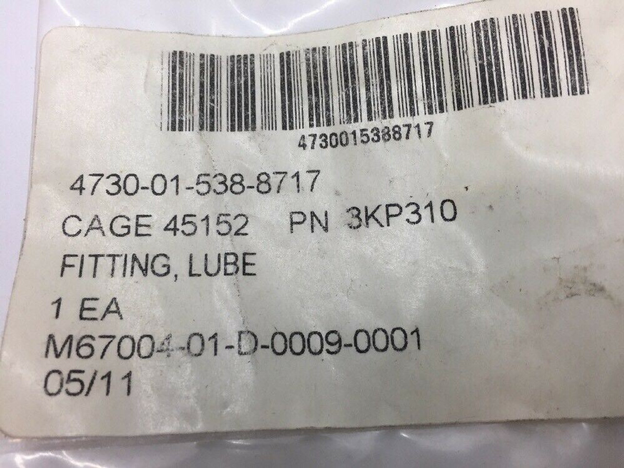 Lubrication Fitting 3KP310 Oshkosh 90 Deg Angle Lot of 24