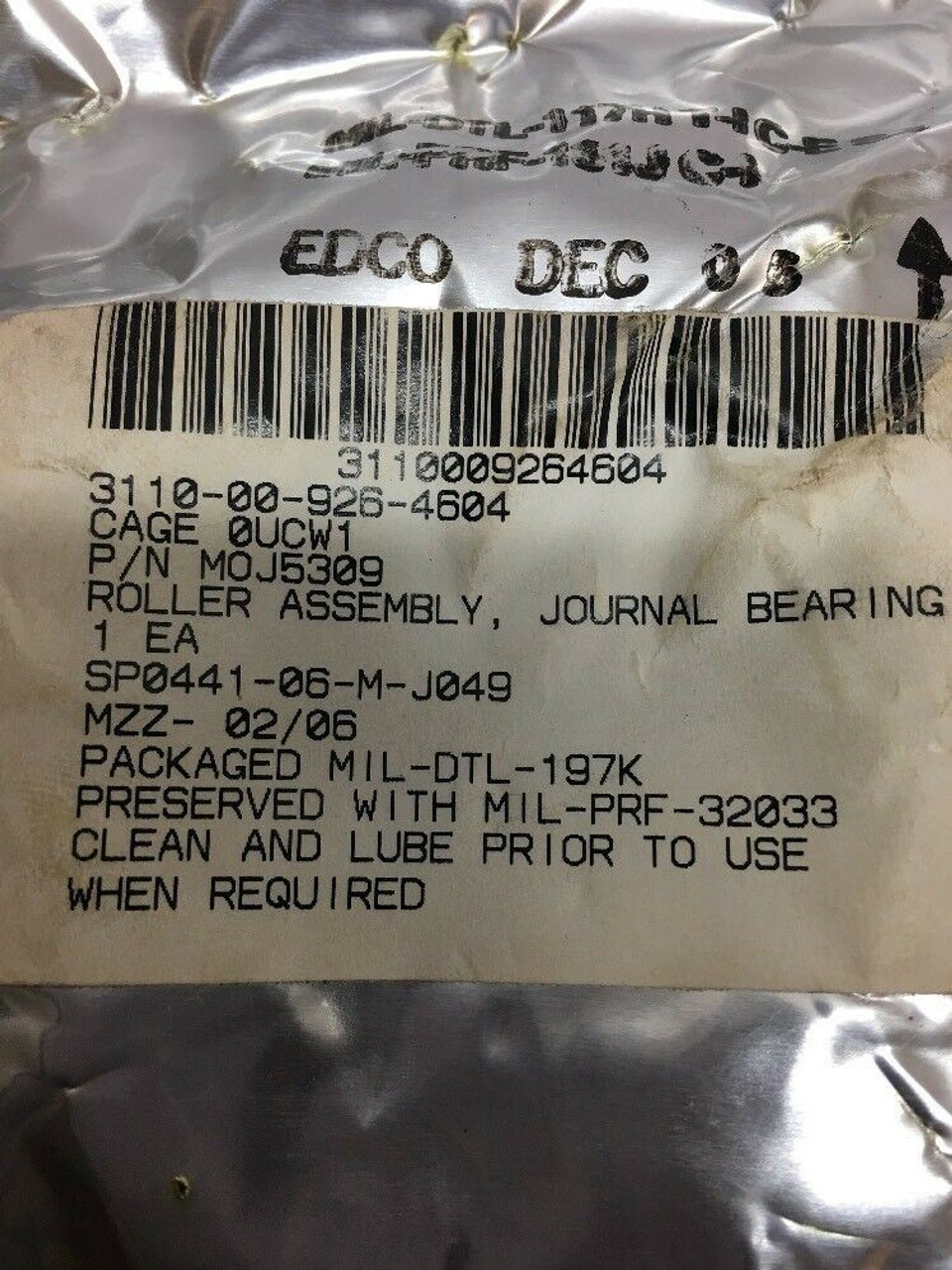Journal Bearing Roller Assembly MOJ5309 National