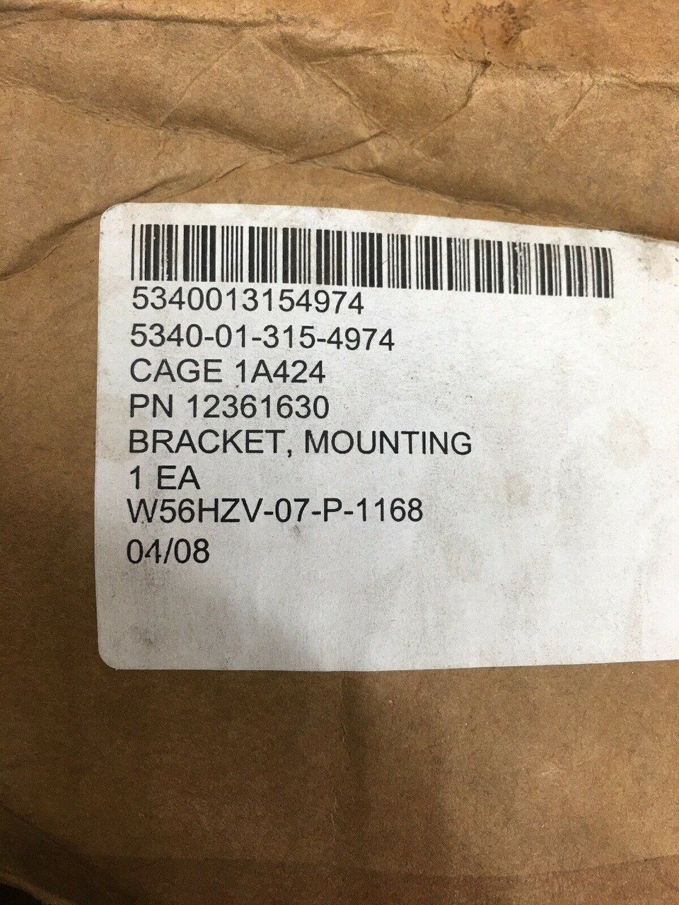 Butt Stock Vehicle Mounting Bracket 12361630