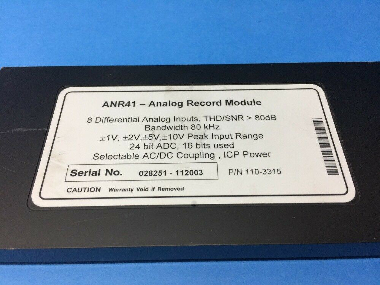 ANR41 8-Channel Analog & ICP Record Module 1103315