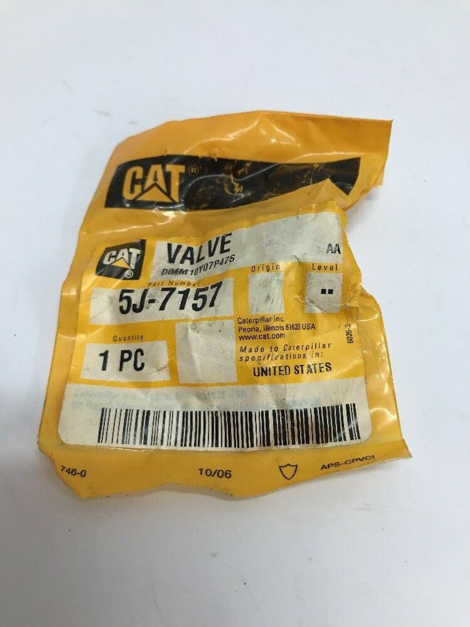 CAT Hydraulic System Bleeder Valve 5J-7157 Caterpillar