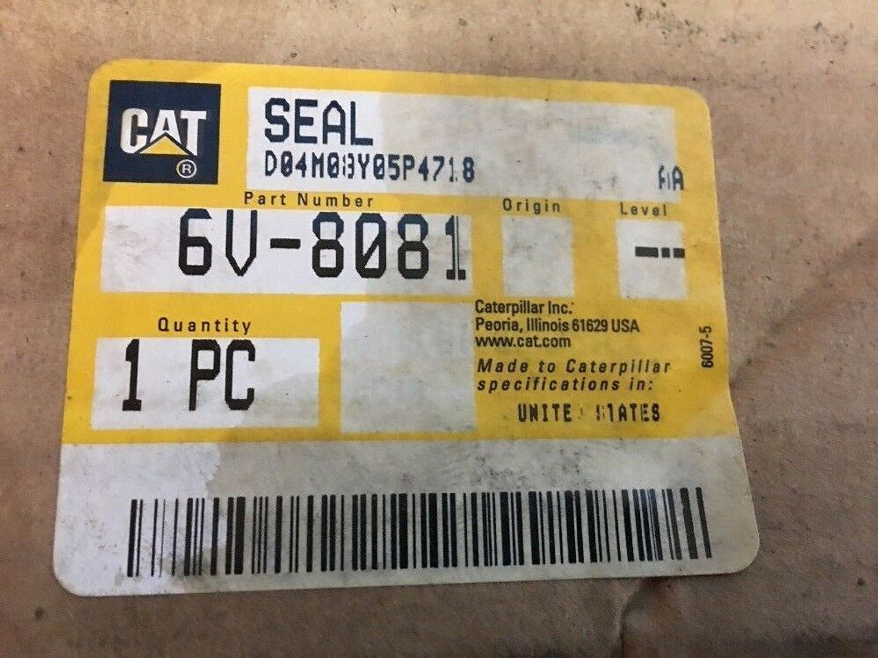 CAT Plain Encased Seal 6V-8081 Caterpillar Grader, Road Motorized, 130-G