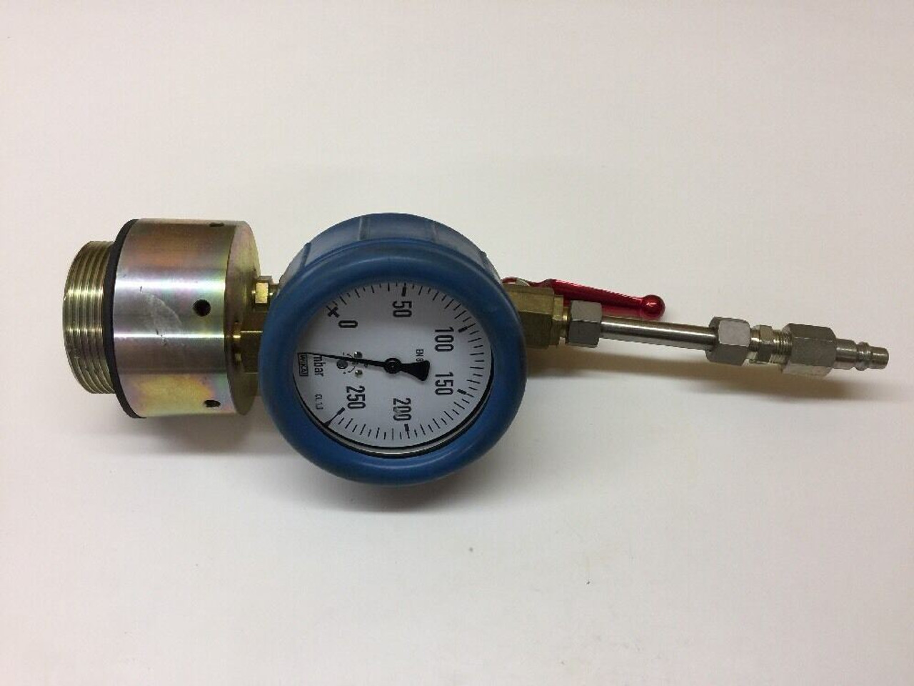 Wika Mbar Diaphragm Pressure Gauge & Valve EN 837-3 0-250