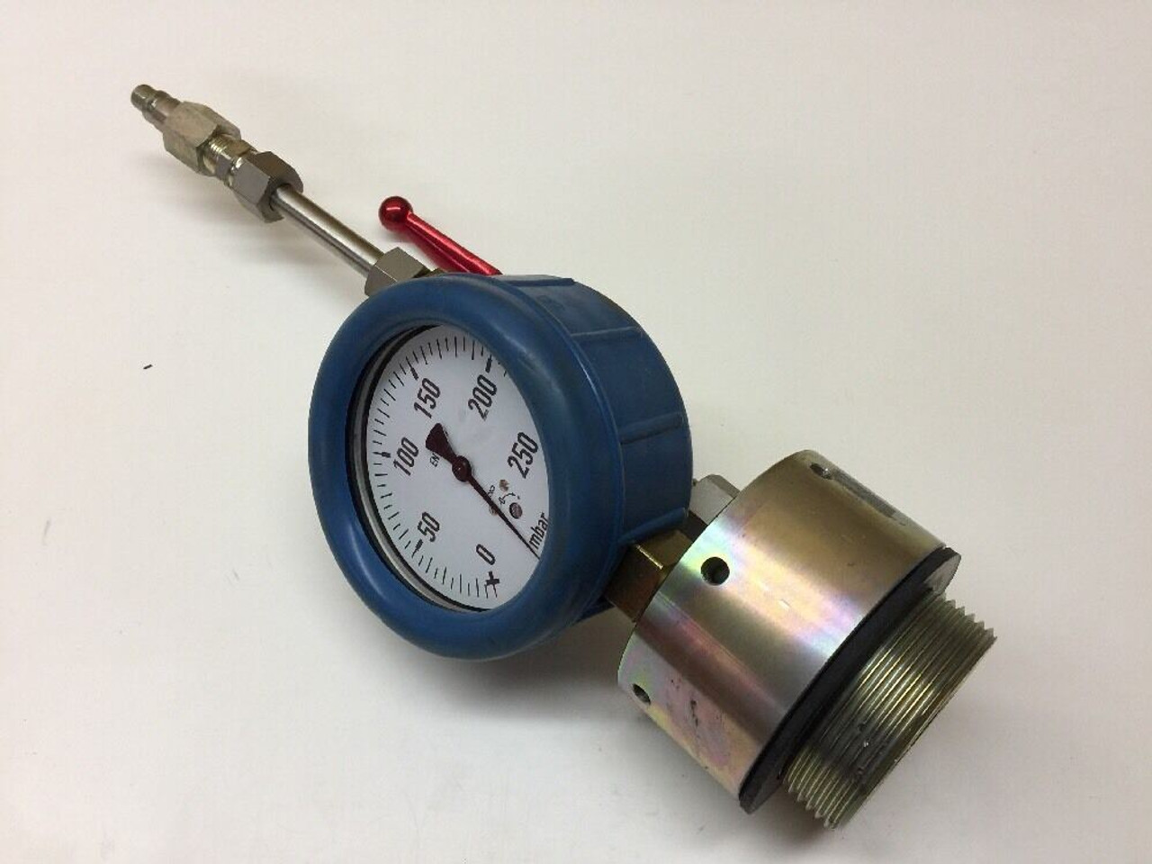 Wika Mbar Diaphragm Pressure Gauge & Valve EN 837-3 0-250