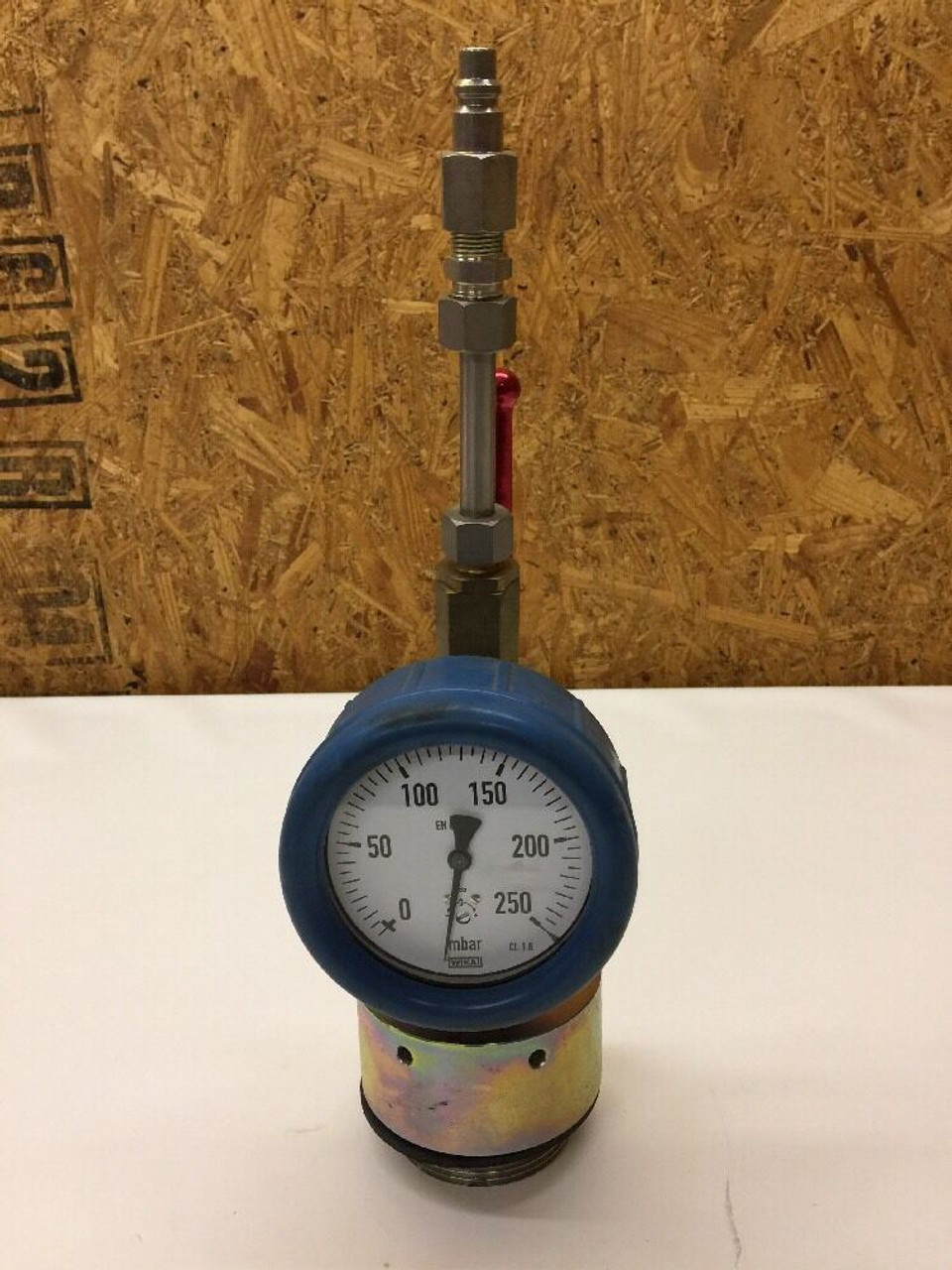 Wika Mbar Diaphragm Pressure Gauge & Valve EN 837-3 0-250