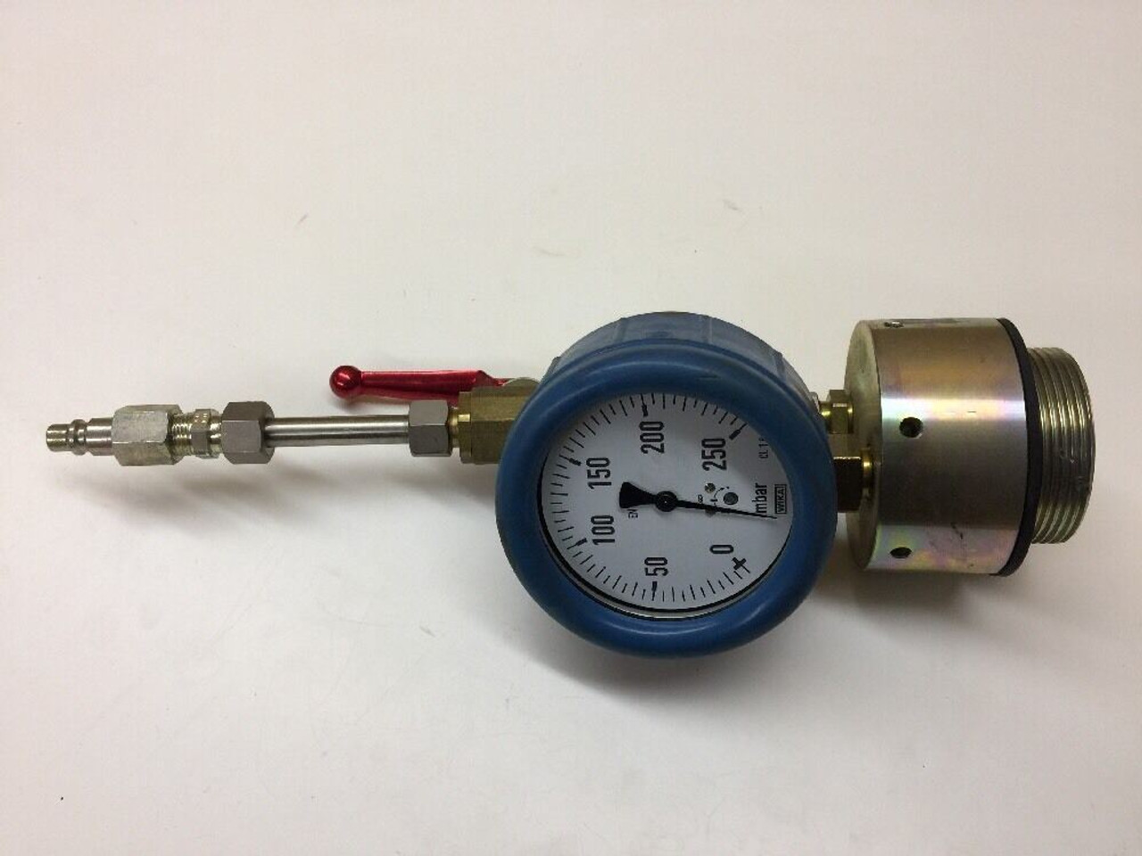 Wika Mbar Diaphragm Pressure Gauge & Valve EN 837-3 0-250