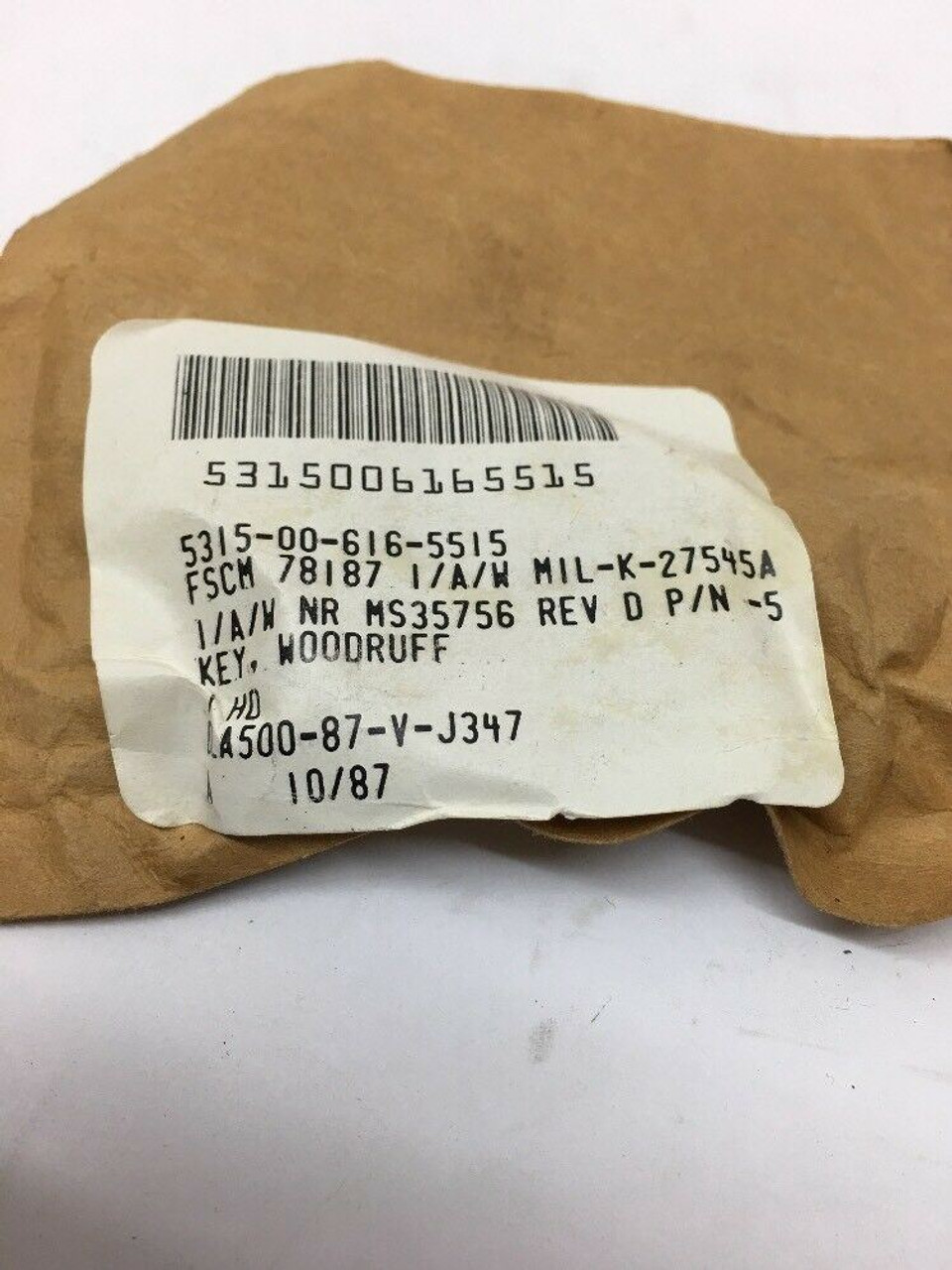 Woodruff Key MS35756-5 Lot of 100